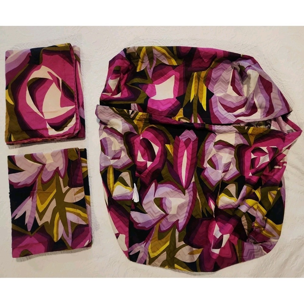 2 /MISSONI for Target PURPLE PASSIONE King Pillow Shams + Bag/ Craft Fabric READ
